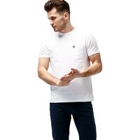 T-shirt, koszulka męska TIMBERLAND T-SHIRT SS DUNSTAN RIVER POCKET SLIM TEE tb0a1lpg1001 kolor biały