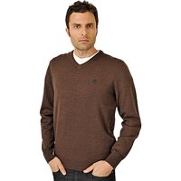 Sweter męski TIMBERLAND SWETER SOLID MERINO V NECK 89466968 kolor brązowy