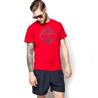 T-shirt, koszulka męska TIMBERLAND T-SHIRT SS KENNEBEC  RVR TREE TEE 8466j625 kolor czerwony