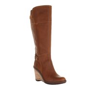 Damskie buty zimowe TIMBERLAND STRATHAM HEIGHTS WEDGE TALL BOOT 3624r kolor brązowy