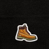 Czapka zimowa damska TIMBERLAND CZAPKA BOOT PATCH BEANIE tb0a2p5s0011 kolor czarny