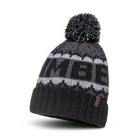 czapka zimowa męska TIMBERLAND CZAPKA ZIMOWA LOGO CUFFED POM HAT a1eh2001 kolor multicolor