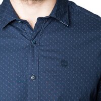 Koszula męska TIMBERLAND KOSZULA PRINTED  POPELINE 0yfguf01 kolor granatowy