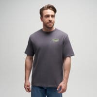 T-shirt, koszulka męska TIMBERLAND T-SHIRT GAS STATION BACK GRAPHIC TEE tb0a5mq4w081 kolor szary