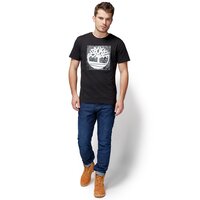 T-shirt, koszulka męska TIMBERLAND T-SHIRT SS KENNEBEC SEASONAL PATTERN BRAND a1lmri19 kolor czarny