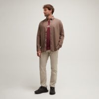 Koszula męska TIMBERLAND KOSZULA LS STRETCH POPLIN SHIRT tb0a6grhbk01 kolor brązowy