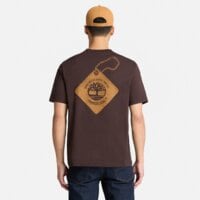 T-shirt, koszulka męska TIMBERLAND T-SHIRT "BADOINK" SS BACK GRAPHIC TEE tbc0yhdbc351 kolor brązowy