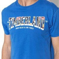 T-shirt, koszulka męska TIMBERLAND T-SHIRT SS KENNEBEC RV SEASONAL MULTIG a1l7dj45 kolor niebieski