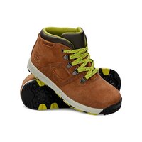 Dziecięce buty zimowe TIMBERLAND GT SCRAMBLE MID LTHR WP a1hnv kolor brązowy
