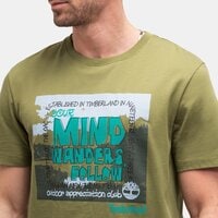 T-shirt, koszulka męska TIMBERLAND T-SHIRT SS OUTDOOR GRAPHIC TEE tb0a68nev461 kolor zielony