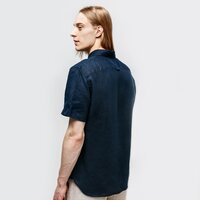 Koszula męska TIMBERLAND KOSZULA SS MILL RIVER LINEN SHIRT SLIM tb0a2dcc4331 kolor granatowy