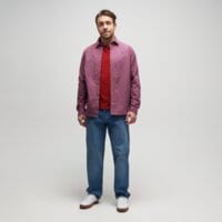 Koszula męska TIMBERLAND KOSZULA MICRO PLAID POPLIN tb0a6jg7a7f1 kolor fioletowy