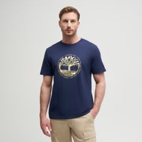 TIMBERLAND T-SHIRT TREE LOGO LAKE HOUSE GRAPHIC TEE