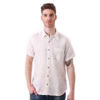 Koszula męska TIMBERLAND KOSZULA SS LINEN  PELHAM SHIRT 4611j130 kolor biały