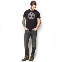 T-shirt, koszulka męska TIMBERLAND T-SHIRT SS KENNEBEC RVR TREE TEE 8466j001 kolor czarny