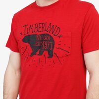 T-shirt, koszulka męska TIMBERLAND T-SHIRT WHITEFACE RIVER VINTAGE tb0a1ocxr091 kolor czerwony