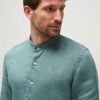 Koszula męska TIMBERLAND KOSZULA LINEN KOREAN COLLAR SHIRT tb0a2dc1cl61 kolor zielony