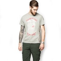 T-shirt, koszulka męska TIMBERLAND T-SHIRT SS HERRING RV WHF MULTI T a14pz052 kolor szary