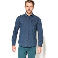 Koszula męska TIMBERLAND KOSZULA CHAMBRAY PRINTED SHIRT 0yfcztd1 kolor niebieski