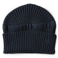 czapka zimowa męska TIMBERLAND CZAPKA FLAT TOP RIBBED BEANIE j1671433 kolor granatowy