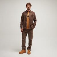 Koszula męska TIMBERLAND KOSZULA STRETCH POPLIN CHECK SHIRT tb0a5m16bk21 kolor brązowy