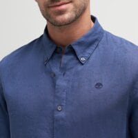 Koszula męska TIMBERLAND KOSZULA LINEN SHORT SLEEVE tb0a2dcceyo1 kolor granatowy