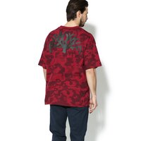 T-shirt, koszulka męska TIMBERLAND T-SHIRT SS OVERSIZED TEE WITH BACK a1mbvn23 kolor bordowy