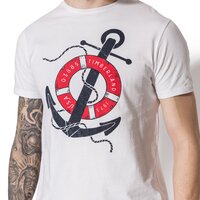 T-shirt, koszulka męska TIMBERLAND T-SHIRT SS VINTG NAUTICA a1s2c100 kolor biały