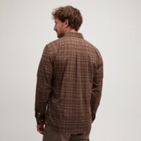 Koszula męska TIMBERLAND KOSZULA STRETCH POPLIN CHECK SHIRT tb0a5m16bk21 kolor brązowy