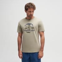 T-shirt, koszulka męska TIMBERLAND T-SHIRT MOUNTAIN GRAPHIC SS TEE tb0a41zqdh51 kolor szary