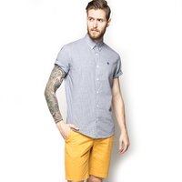 Koszula męska TIMBERLAND KOSZULA SS RATTLE RV MIN GING POP a1am7b08 kolor niebieski