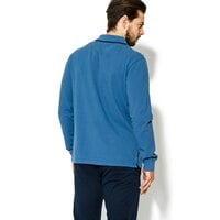 Koszulka polo męska TIMBERLAND POLO LS MILLERS RIVER GD PIQUE POLO a1kq1437 kolor niebieski