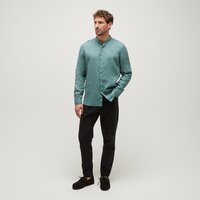 Koszula męska TIMBERLAND KOSZULA LINEN KOREAN COLLAR SHIRT tb0a2dc1cl61 kolor zielony