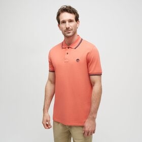 TIMBERLAND POLO TIPPED PIQUE SHORT SLEEVE POLO