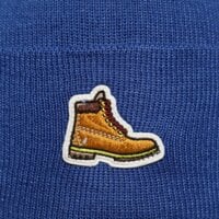 Czapka zimowa damska TIMBERLAND CZAPKA BOOT PATCH BEANIE tb0a2p5scy51 kolor niebieski