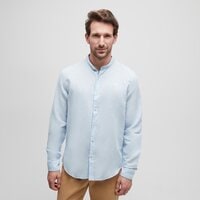 Koszula męska TIMBERLAND KOSZULA TFO COTT/LIN KOREAN LONG SLEEVE SHIRT tb0a2dqx9401 kolor niebieski