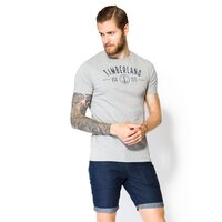 T-shirt, koszulka męska TIMBERLAND T-SHIRT SS KNBEC RVROOT a1s1p052 kolor szary