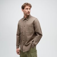 Koszula męska TIMBERLAND KOSZULA BRUSHED TWILL OVERSHIRT tb0a6uv6bk01 kolor brązowy