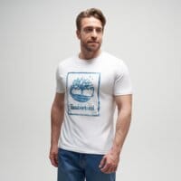 T-shirt, koszulka męska TIMBERLAND T-SHIRT WATER STACK LOGO SHORT SLEEVE TEE tb0a5mv41001 kolor biały