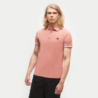 Koszulka polo męska TIMBERLAND POLO SS TIPPED PIQUE POLO tb0a26msdj11 kolor różowy
