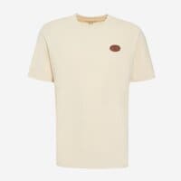 T-shirt, koszulka męska TIMBERLAND T-SHIRT LEATHER BADGE HW SS TEE tbc0yhdev041 kolor biały