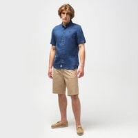 Koszula męska TIMBERLAND KOSZULA SS MILL RIVER LINEN SHIRT tb0a2dcc2881 kolor granatowy