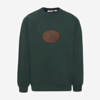 Bluza męska TIMBERLAND BLUZA LEATHER BADGE CREWNECK SWEATSHIRT tb0a5mfj3171 kolor zielony
