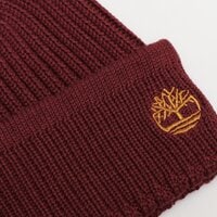 Czapka zimowa damska TIMBERLAND CZAPKA SOLID RIB BEANIE tb0a2px7i301 kolor bordowy