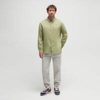 Koszula męska TIMBERLAND KOSZULA LINEN tb0a2dc3bq01 kolor zielony