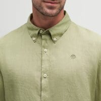 Koszula męska TIMBERLAND KOSZULA LINEN tb0a2dc3bq01 kolor zielony