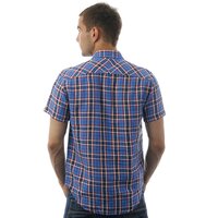 Koszula męska TIMBERLAND KOSZULA SS LINEN HARMON PLAID 37631449 kolor niebieski