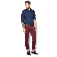 Koszula męska TIMBERLAND KOSZULA PRINTED  POPELINE 0yfguf01 kolor granatowy