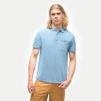 Koszulka polo męska TIMBERLAND POLO SS MODERN WASH POCKET POLO tb0a65p1dj51 kolor granatowy