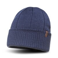 czapka zimowa męska TIMBERLAND CZAPKA ZIMOWA RIB CUFF BEANIE a1egytb9 kolor granatowy